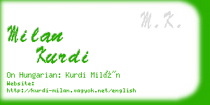 milan kurdi business card